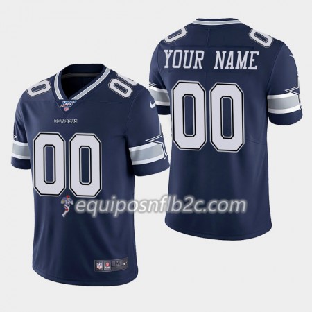 Camiseta Hombre NFL Dallas Cowboys Personalizar Nike Navy Azul 100th
